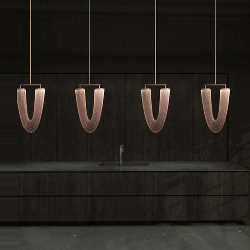 lustre design en aluminium led nouvelle tendance 2022 - vue 7 sur 21