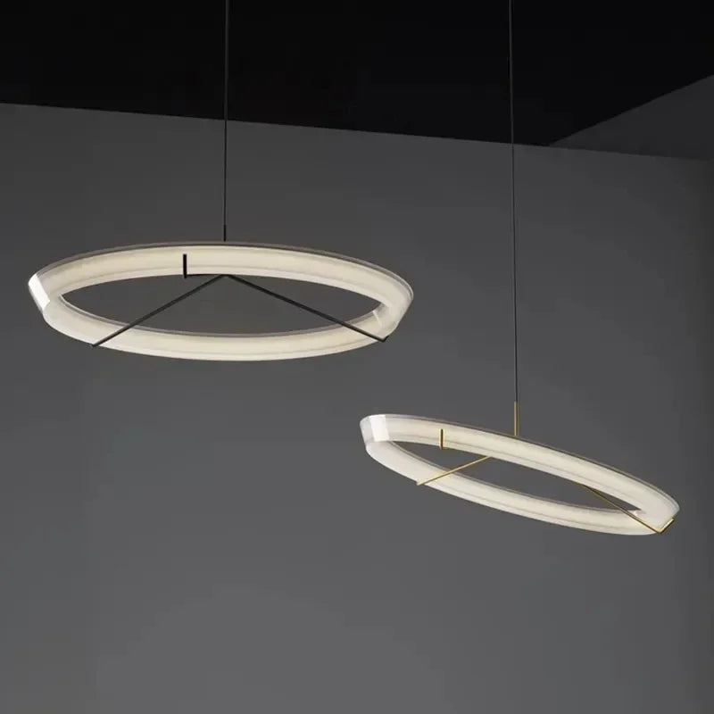 lustre nordique design suspension décorative en acrylique LED - vue 3 sur 18