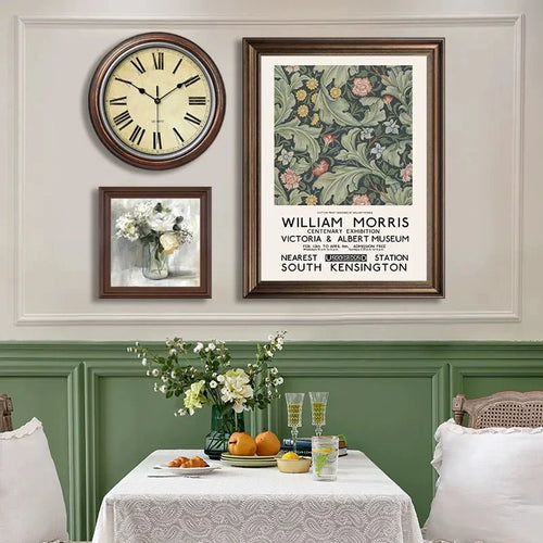 horloge murale rétro nordique silencieuse pour intérieur élégant