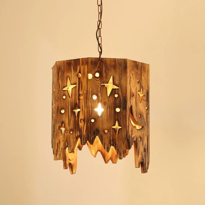 suspension en bois style nordique pour restaurants cafés et bars - vue 3 sur 10
