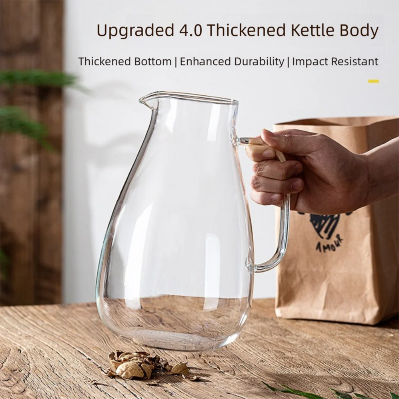 carafe en verre borosilicate 2600 ml avec couvercle