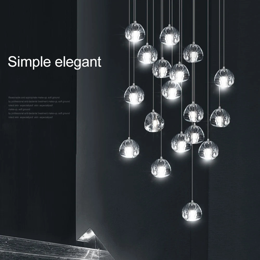 suspension design en cristal pour un éclairage moderne élégant - vue 4 sur 15