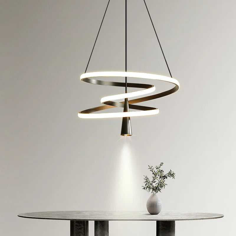 lustre suspendu à led moderne pour décoration intérieure élégante - vue 5 sur 12