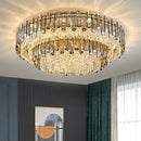 plafonnier moderne en cristal avec abat-jour rectangulaire élégant