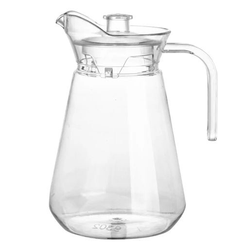Carafe eau acrylique grande capacite resistante chaleur couvercle