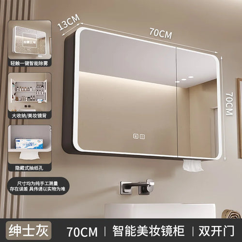 armoire intelligente avec rangement éclairé et toilettes séparées - vue 13 sur 14