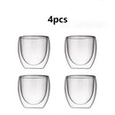 Tasses expresso double paroi verre 80ml ensemble isotherme