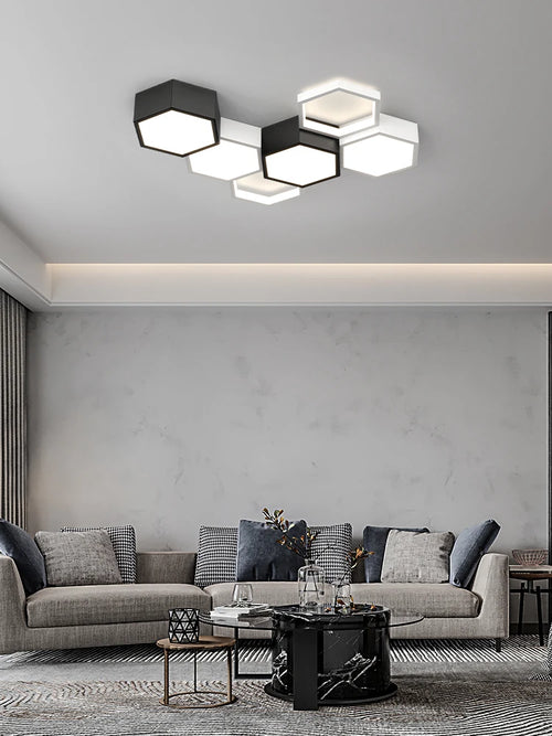 plafonnier triangle ultra mince moderne design élégant pour intérieur - vue 6 sur 13