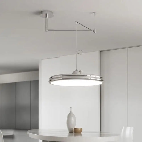 lustre design chromé bras oscillants longs rotatif 360°