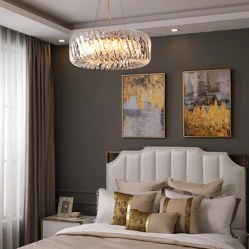 lustre en cristal lumineux pour décoration intérieure élégante et moderne - vue 3 sur 11