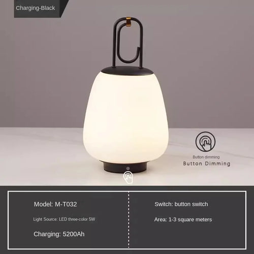 lampe de table rechargeable nordique design pour divers espaces - vue 9 sur 9