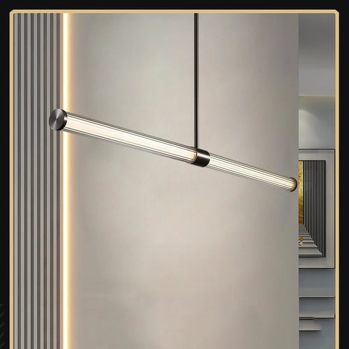 suspension moderne en verre de cuivre luxueuse - vue 2 sur 9