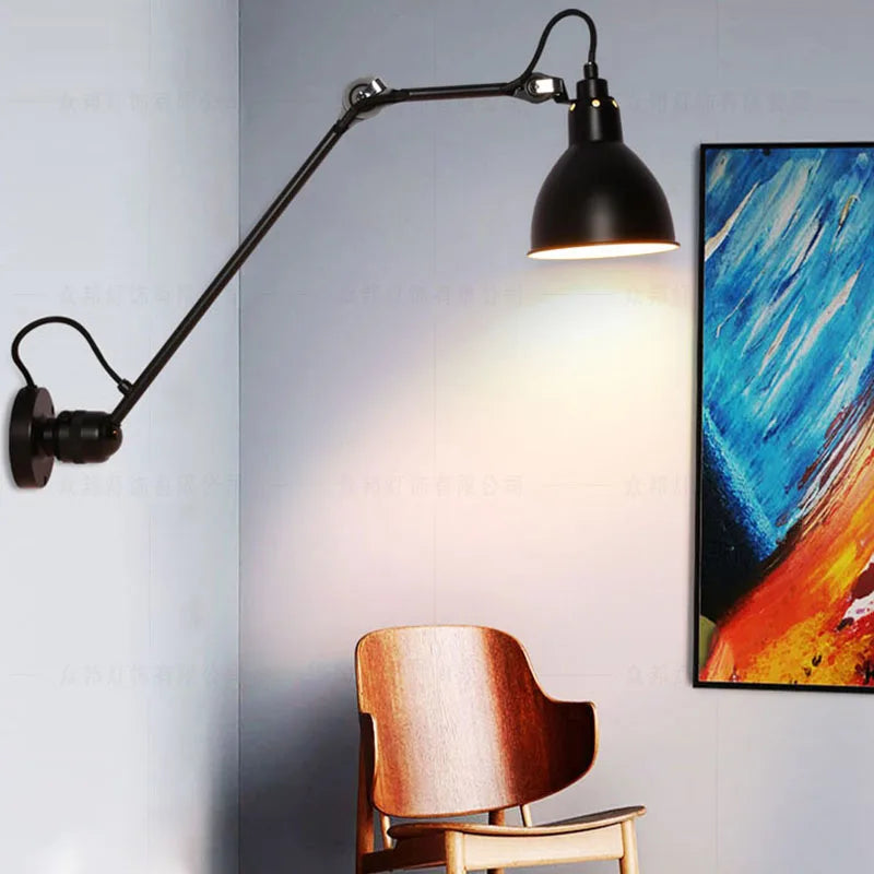 applique murale rotative avec prise en métal pour éclairage