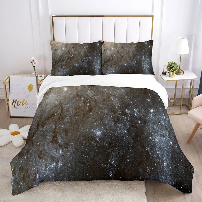 housse de couette galaxy space univers psychédélique taille queen