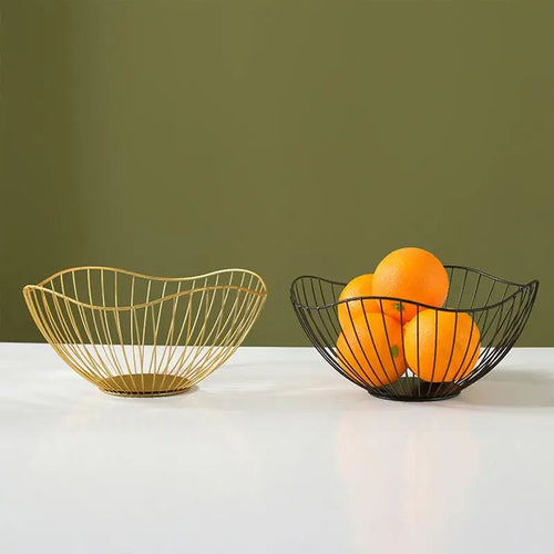 corbeille à fruits en métal pour oranges et bananes - vue 3 sur 10