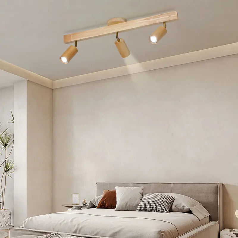 plafonnier led moderne en bois pour intérieur élégant - vue 4 sur 16