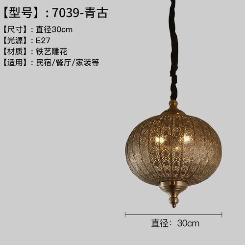 suspension marocaine vintage design pour café et restaurant - vue 9 sur 10