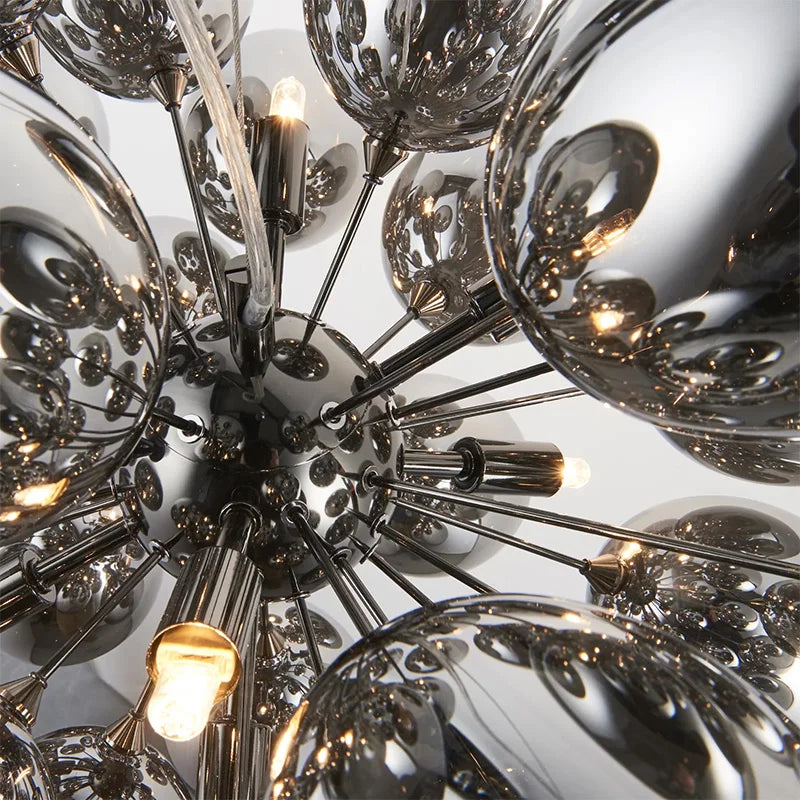 lustre en verre moderne nordique design de luxe luminaire suspendu - vue 4 sur 6