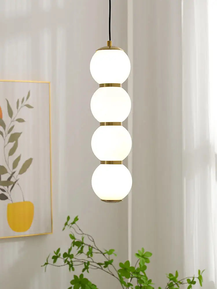 lustre en verre blanc design pour décoration intérieure moderne - vue 6 sur 12