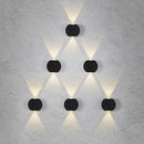 applique murale led hémisphère quatre côtés pour extérieur et balcon
