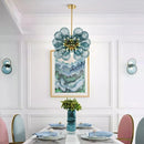 lustre nordique boule verre led décoration maison suspendu