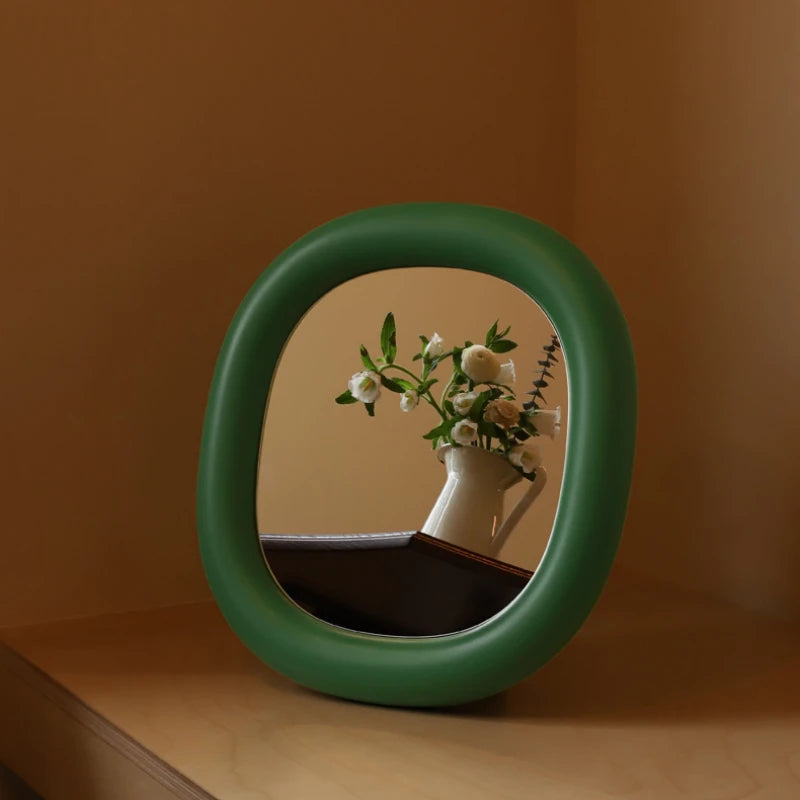 miroirs décoratifs ronds mignons pour maquillage suspendus à la main - vue 6 sur 8