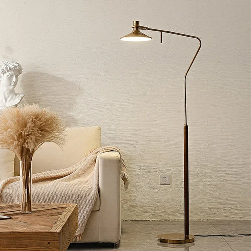 lampadaire moderne en bois massif pour décoration rétro à LED - vue 2 sur 8