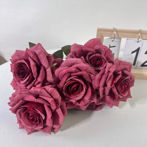 bouquet de roses artificielles en soie décoratives pour intérieur - vue 16 sur 15