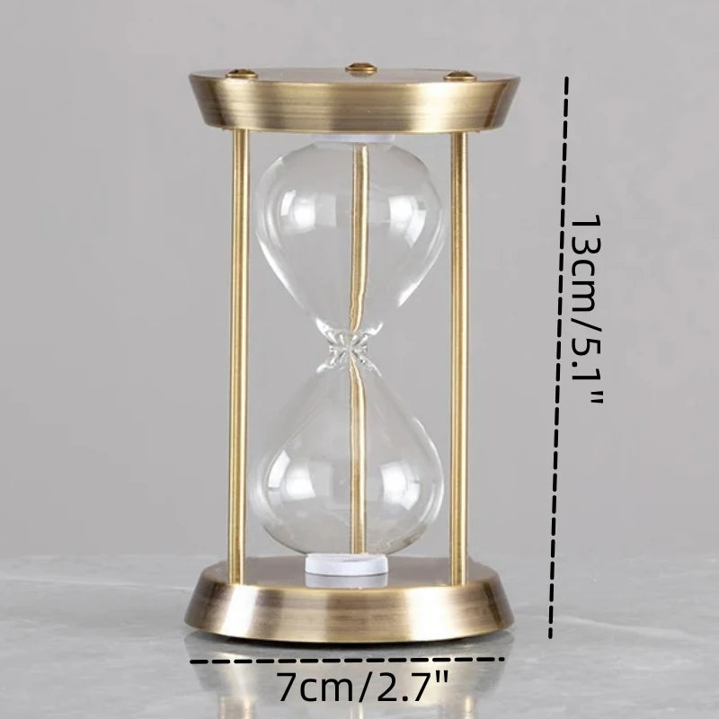sablier en verre avec piliers décoration de bureau minuterie élégante - vue 10 sur 15