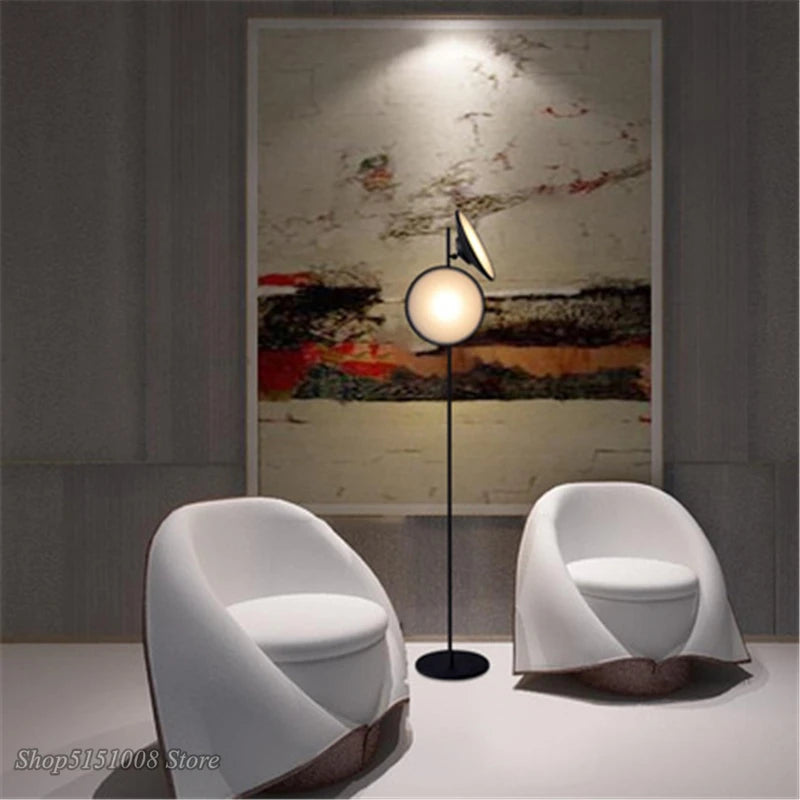 lampadaire led moderne design nordique double lumière décorative - vue 5 sur 7