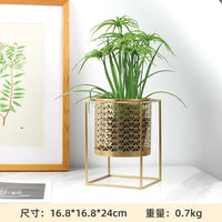 pot de fleurs doré léger et nordique créatif et tendance