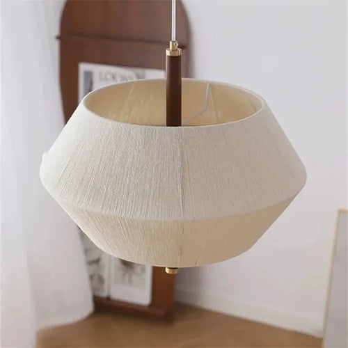 suspension en corde de chanvre et bois massif design wabi-sabi