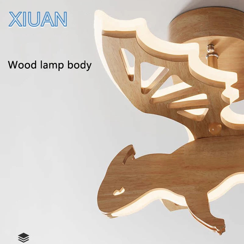 plafonnier led dragon pour enfants style nordique naturel - vue 5 sur 7