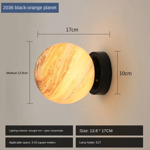 plafonnier planet ball moderne minimaliste pour éclairage intérieur européen - vue 10 sur 9