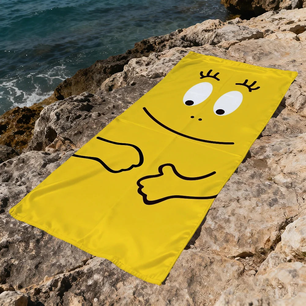serviette de plage barbapapa motif cartoon sechage rapide - vue 7 sur 7