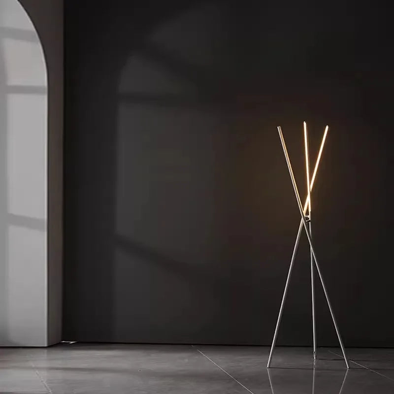 Minimalisme moderne lampadaire LED salon canapé côté créativité atmosphère lampadaires chambre interrupteur au pied luminaires - vue 5 sur 7
