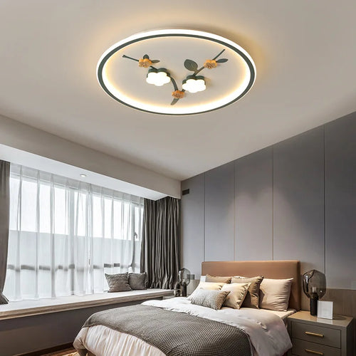 plafonnier led design floral pour décoration moderne de plafond - vue 6 sur 12