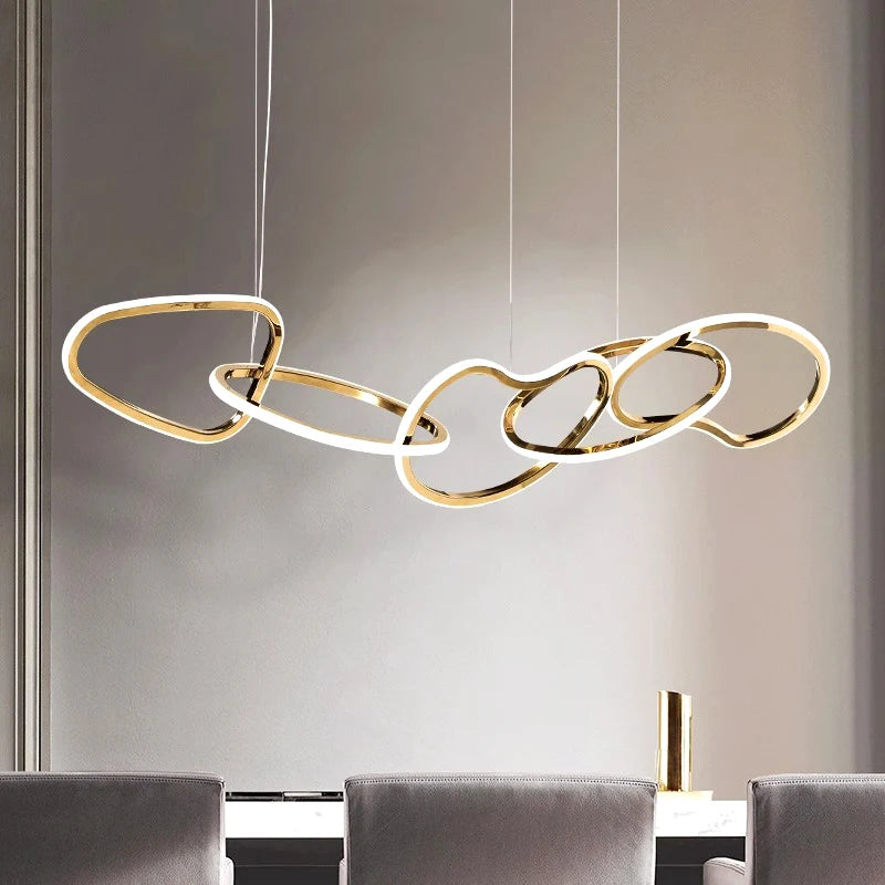 Lustre design moderne LED pour salon éclairage intérieur de salle à manger - vue 2 sur 11