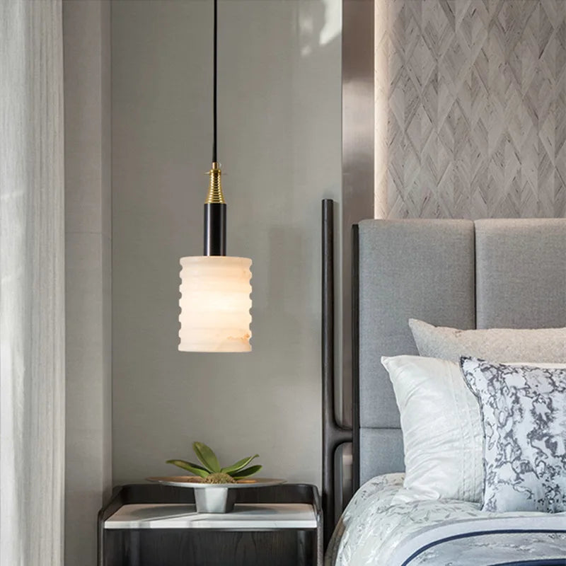 lustre en marbre chinois style moderne minimaliste pour restaurant et bar