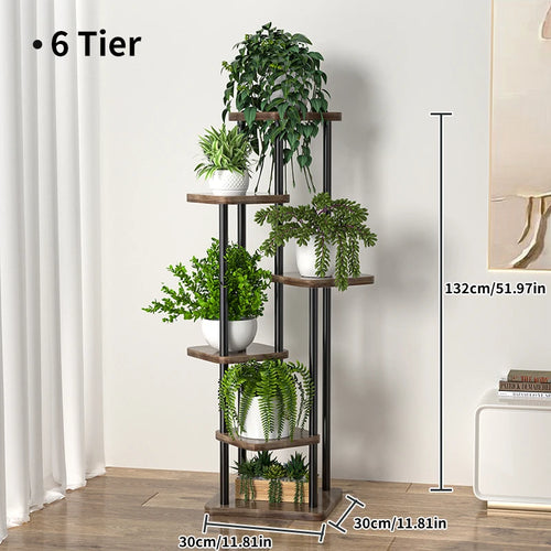 support en bois pour plantes et fleurs à plusieurs niveaux - vue 11 sur 10