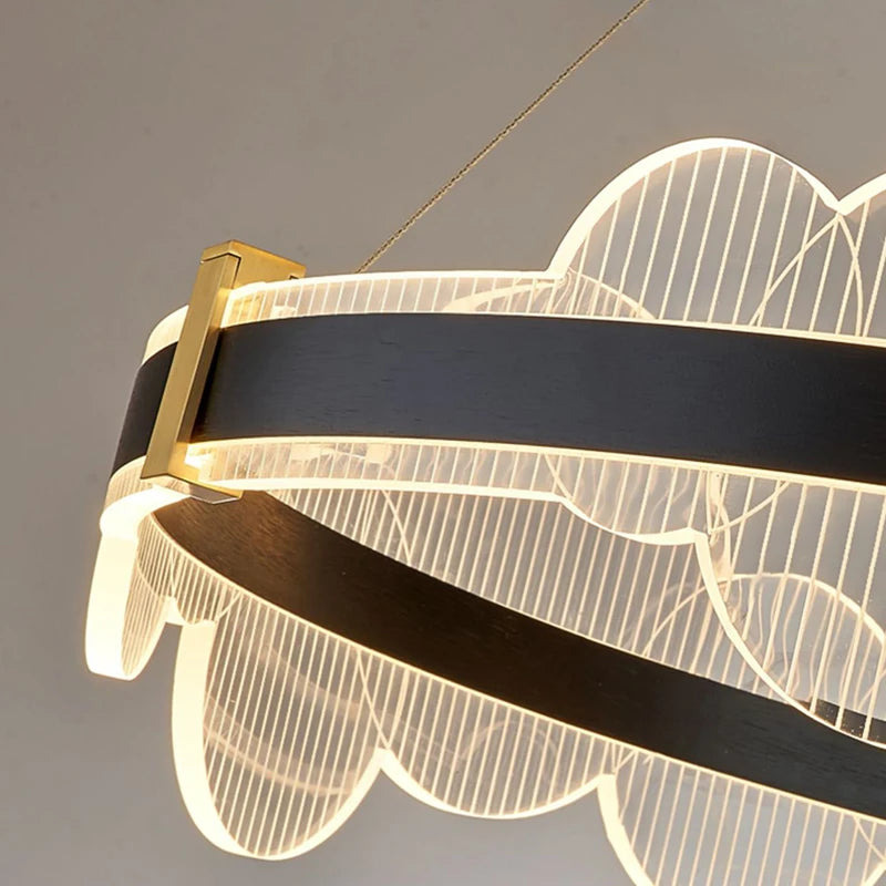 lustre acrylique avec télécommande et intensité réglable pour divers espaces - vue 6 sur 11