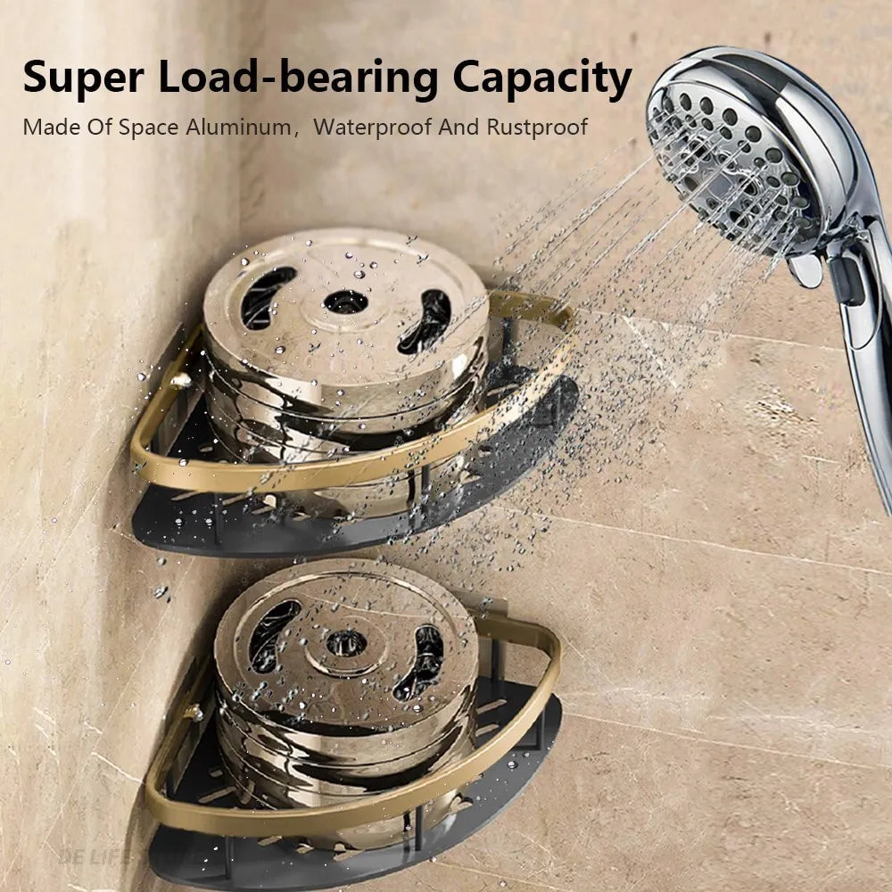 étagères murales de luxe antirouille pour accessoires de bain - vue 4 sur 17
