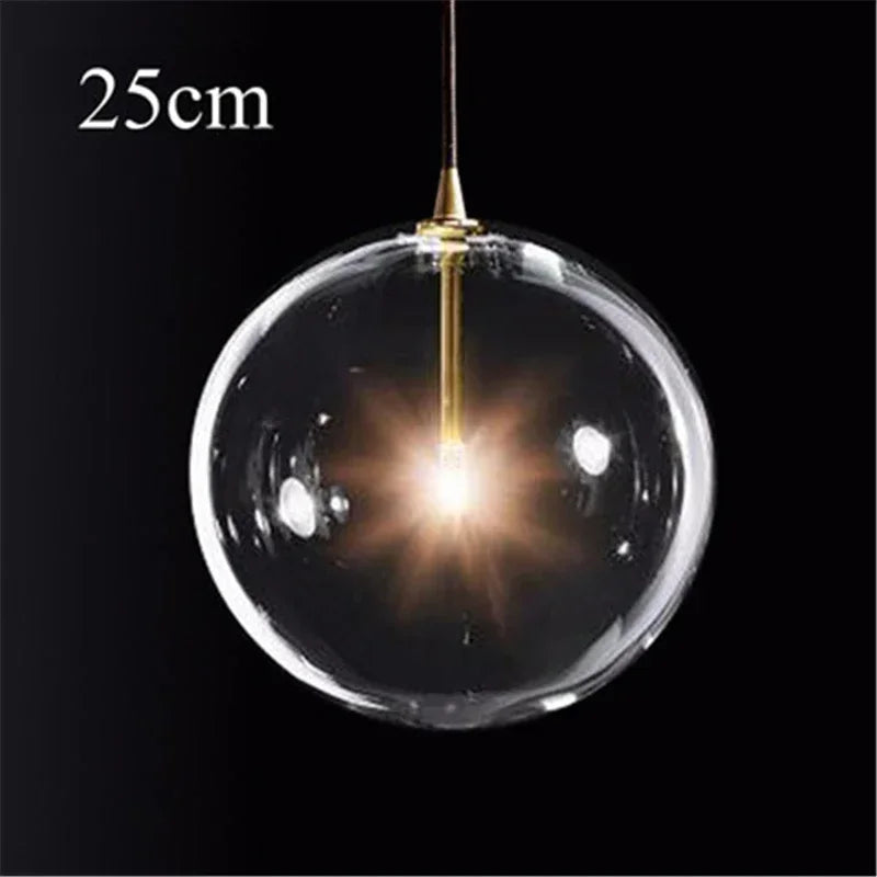 suspension en verre transparent pour un éclairage moderne décoratif - vue 10 sur 10