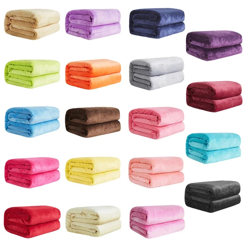 plaid polaire flanelle douce pour lit et canapé