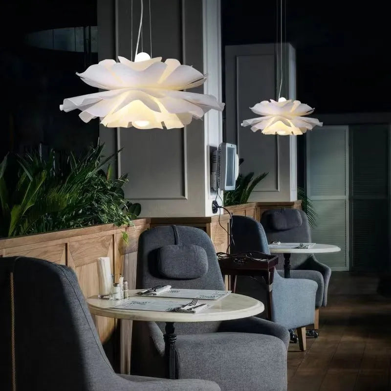 Nordique chambre fleur lustre créatif mode fille chambre lampe moderne simple salle à manger salon décoration lustre - vue 4 sur 9