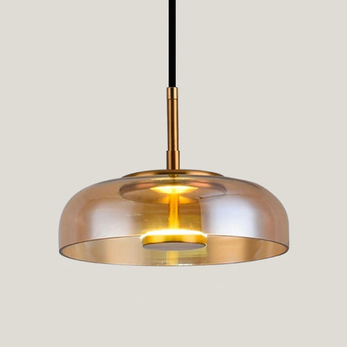 suspension en verre fumé transparent design nordique pour hôtel et café - vue 2 sur 9