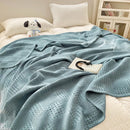 plaid coton gaufré léger pour canapé et chambre