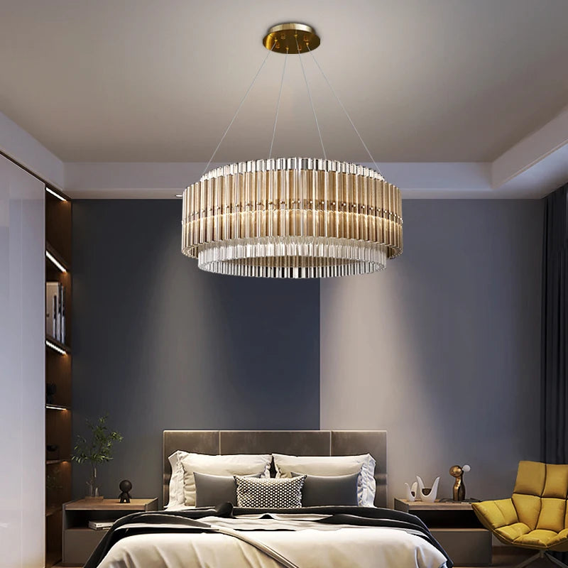 Lustre Led de luxe pour salon - vue 6 sur 10