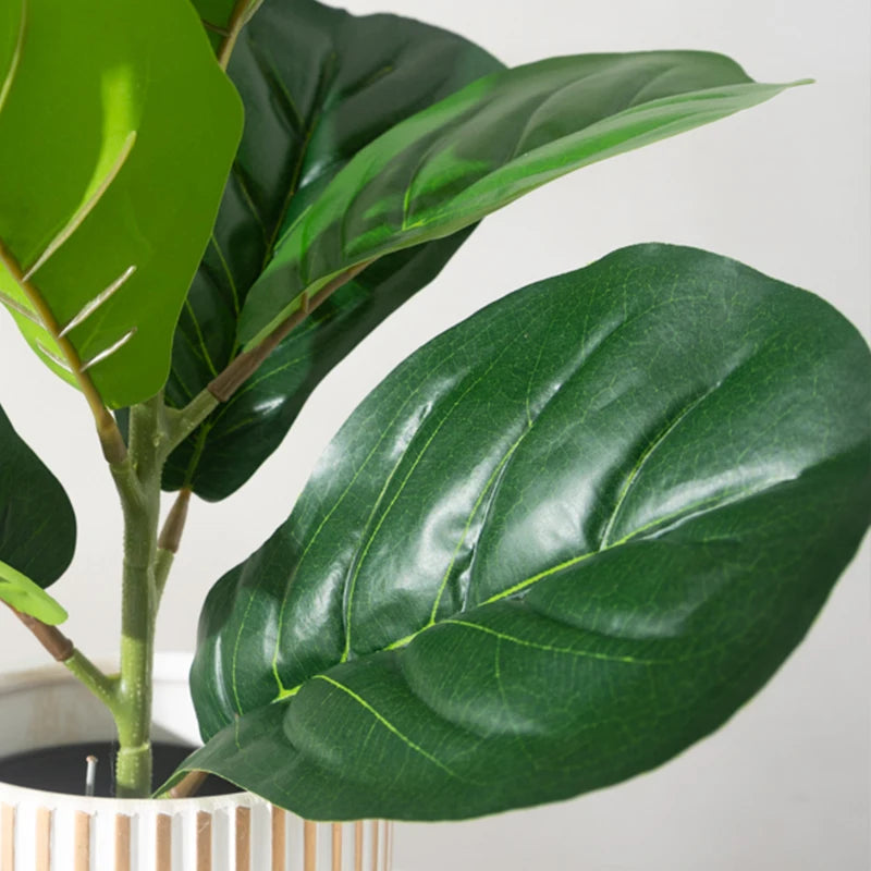 faux ficus arbre artificiel plante tropicale en plastique pour décoration intérieure - vue 6 sur 6