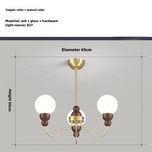 suspension en verre rétro en bois pour un intérieur élégant - vue 13 sur 14